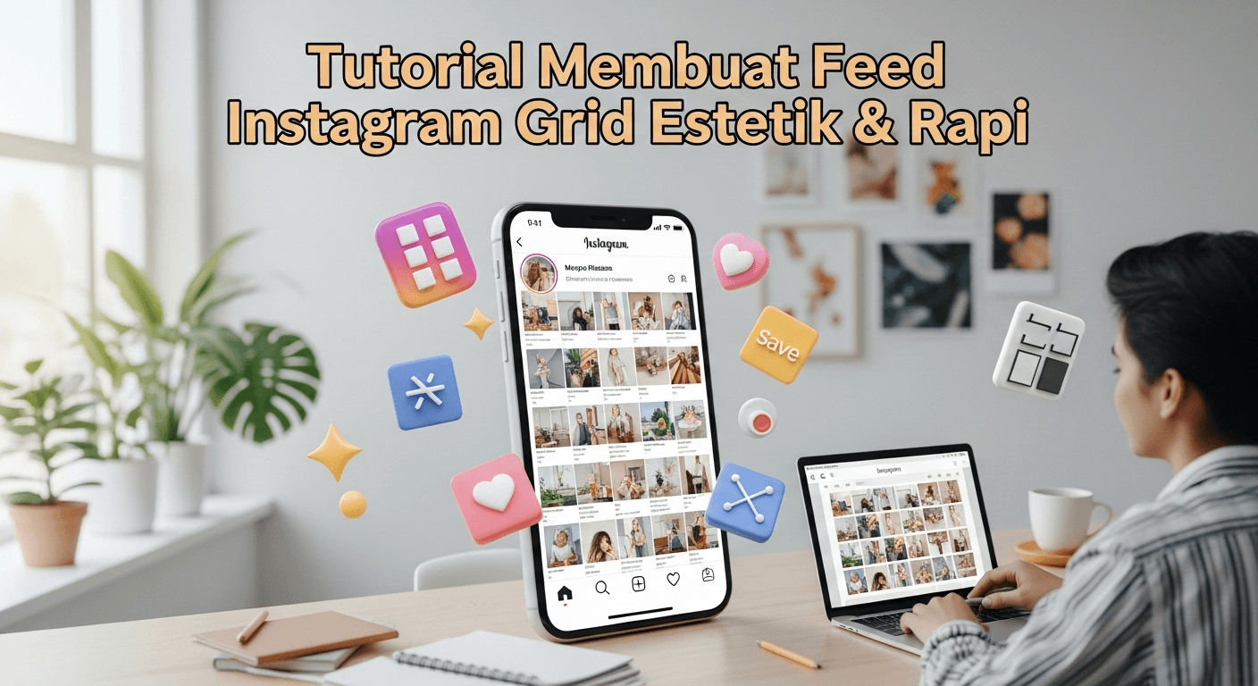Tutorial Membuat Feed Instagram Grid