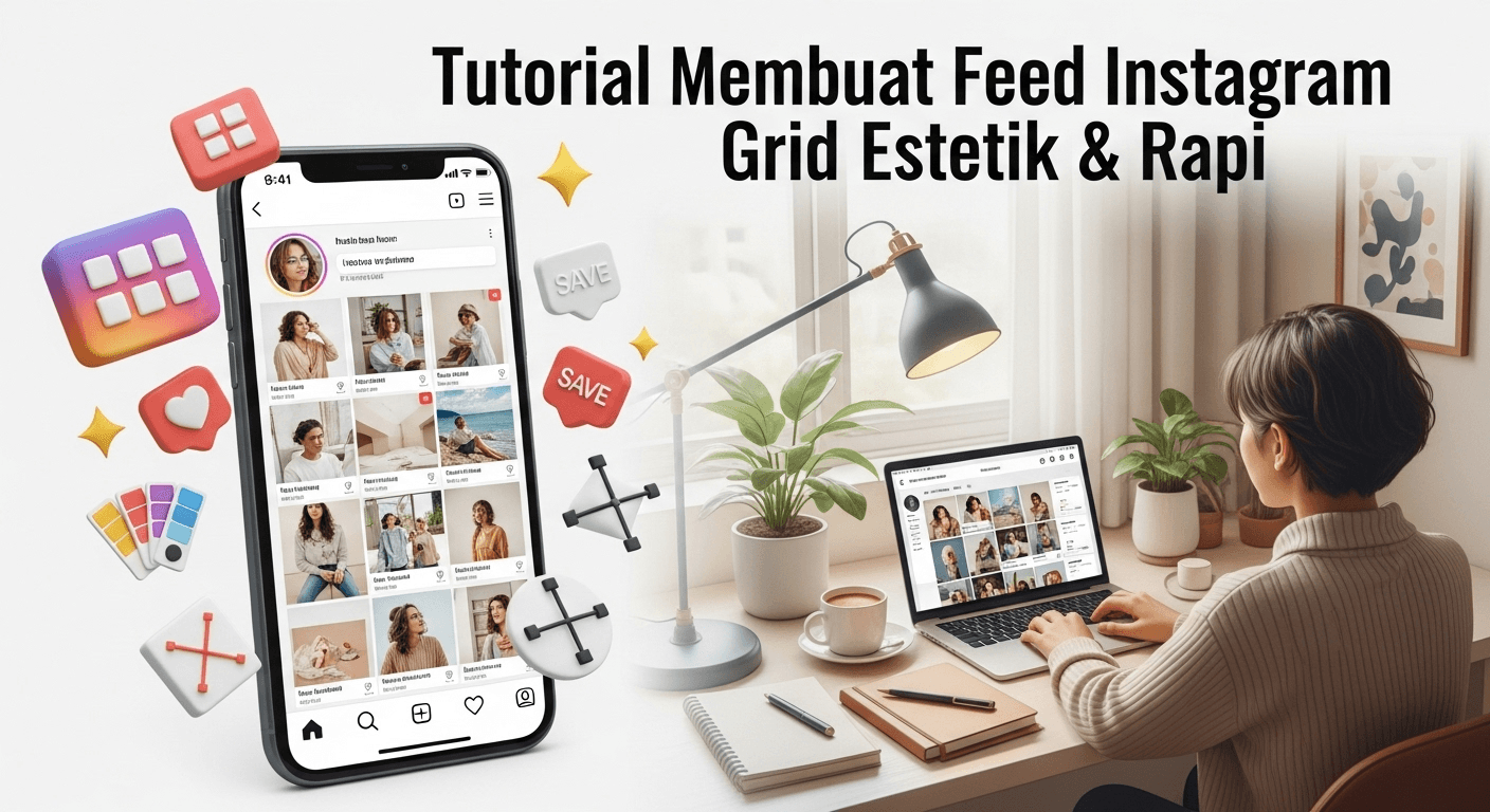 Tutorial Membuat Feed Instagram Grid