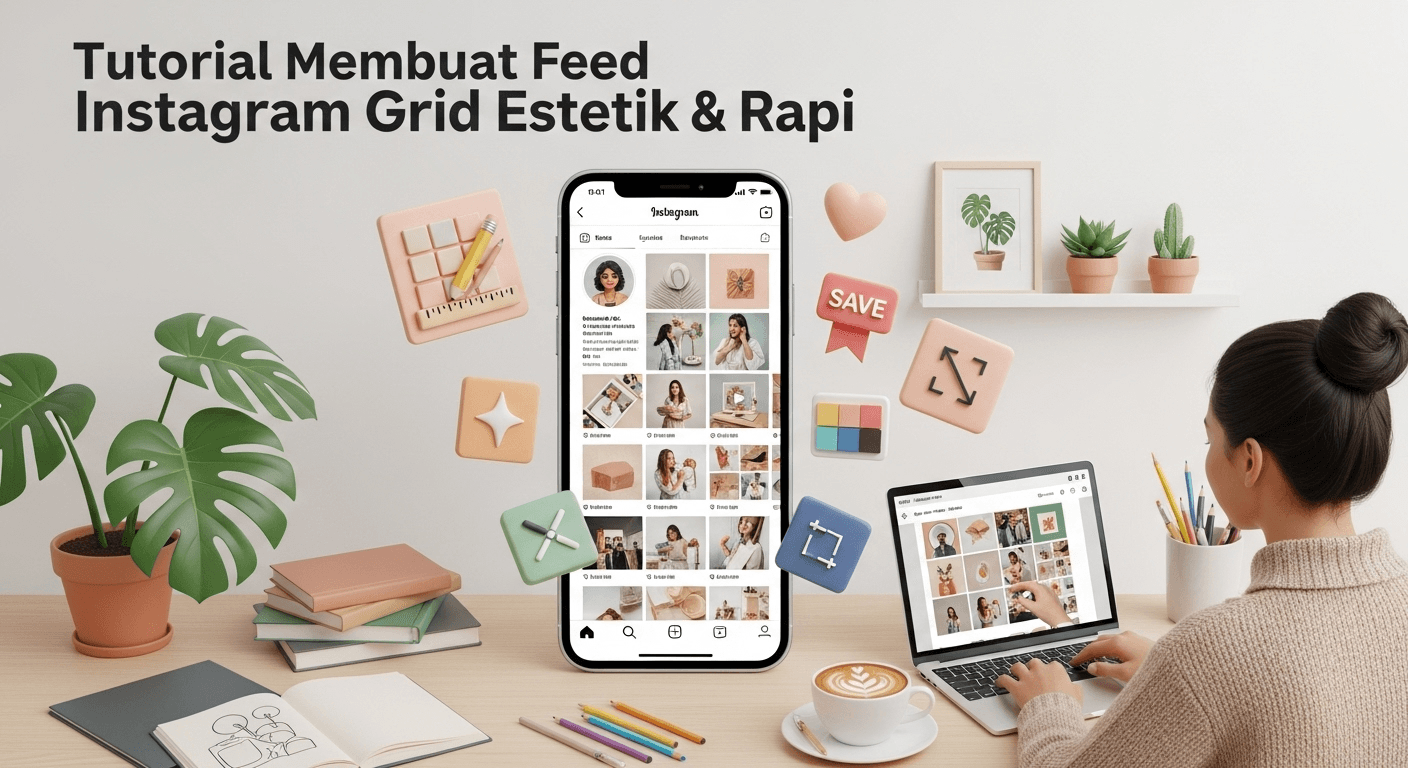 Tutorial Membuat Feed Instagram Grid