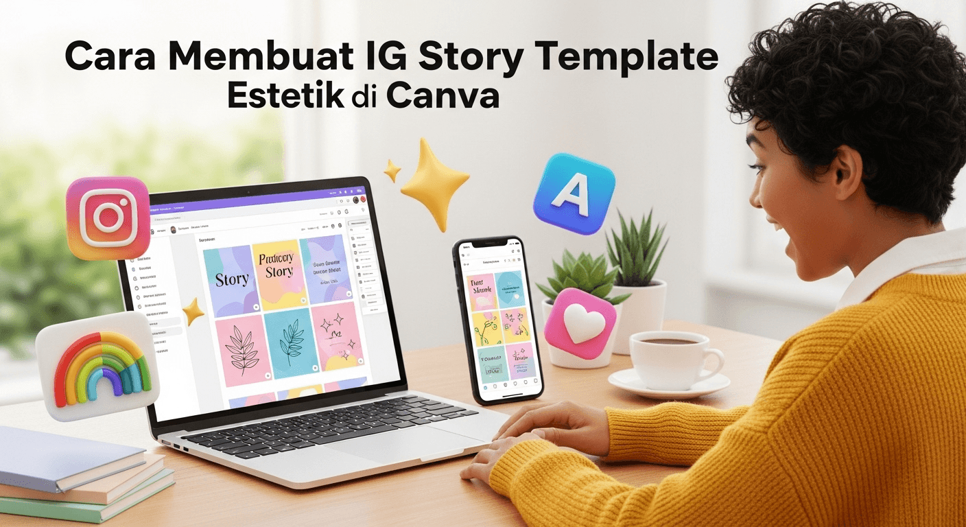 Cara Membuat IG Story Template Estetik di Canva