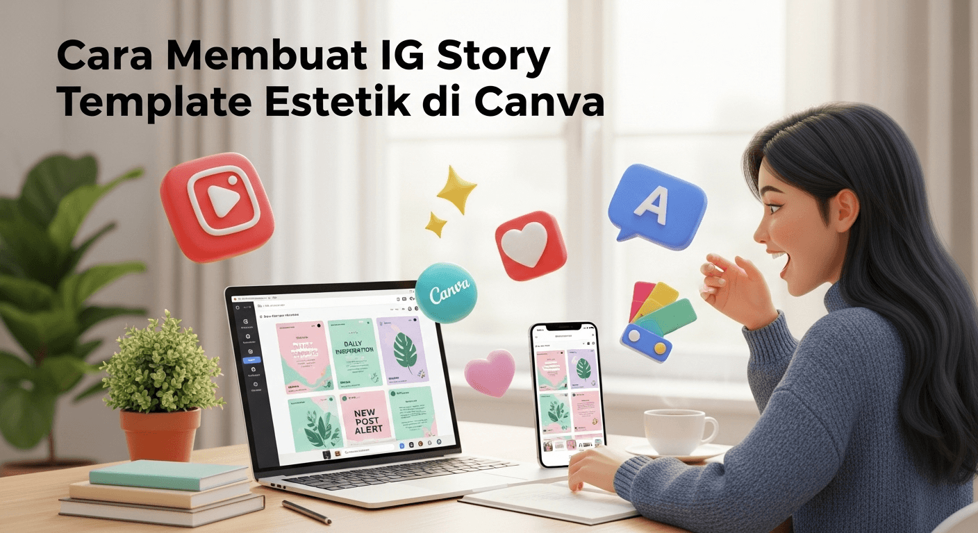 Cara Membuat IG Story Template Estetik di Canva