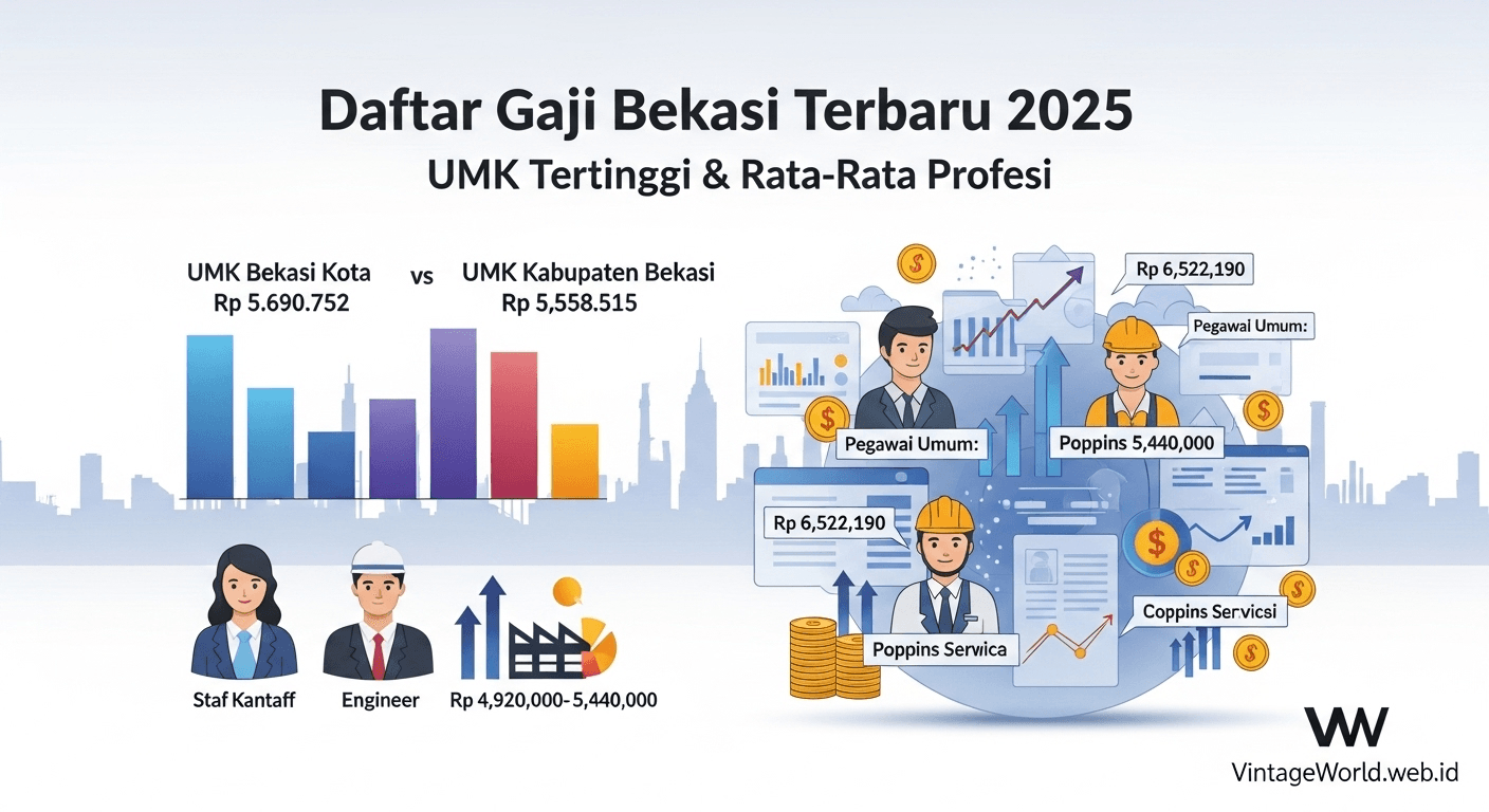 Daftar Gaji Bekasi Terbaru 2025